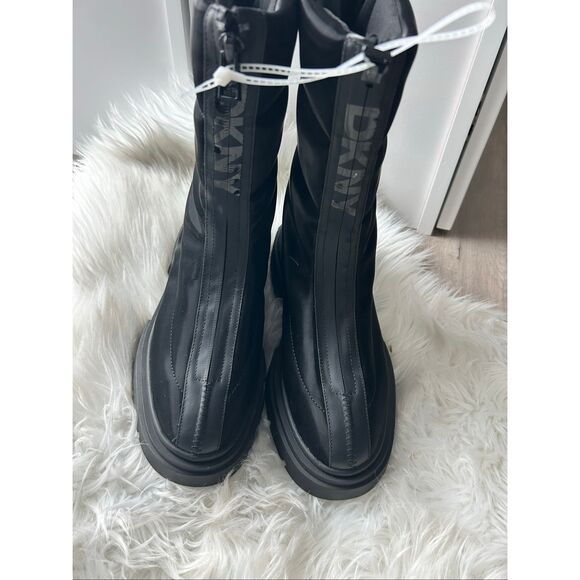 Dkny Shoes - DKNY Women's Fiza Zip Up Winter Boots Black Logo Size 7M thick soles stylish